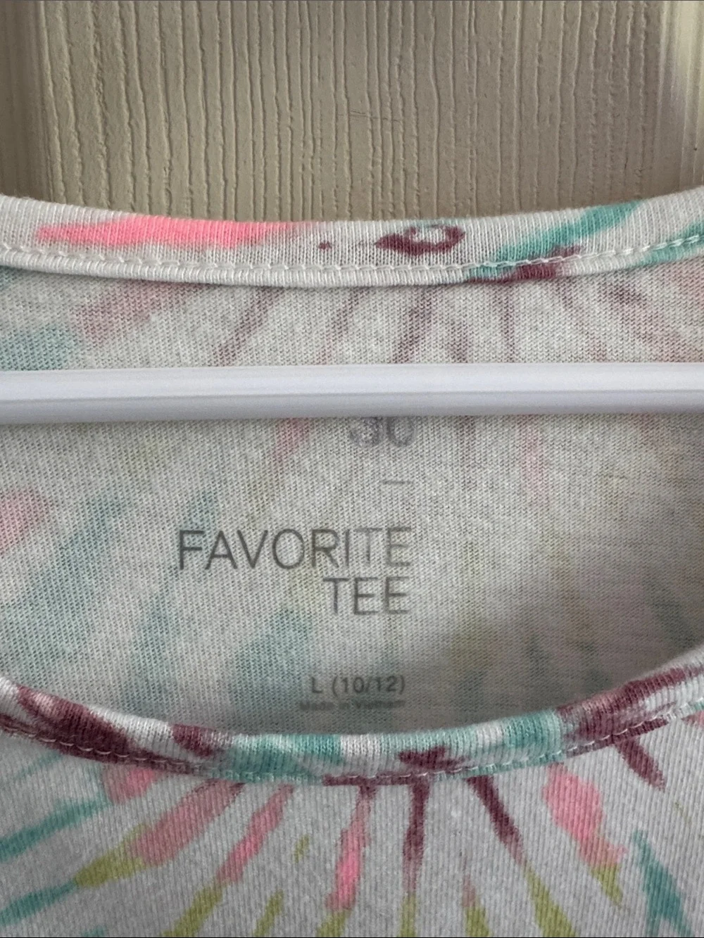 SO Pastel Tie-Dye Long Sleeve Top in Pink, Teal & Maroon